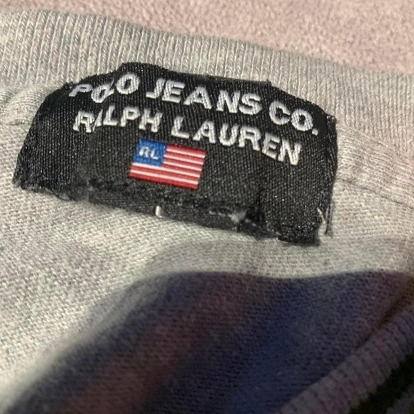 Vintage Polo Ralph Lauren Jeans Co Preppy Ringer Long Sleeve Shirt - Picture 4 of 6